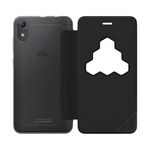 Wiko WKPRFIBK3720 custodia per cellulare 12,7 cm (5) Custodia a libro Nero