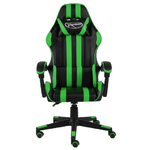 Sedia da Gaming Nero e Verde in Similpelle