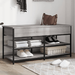 vidaXL Panca Porta Scarpe Grigio Sonoma 100x42,5x50 Legno ingegnerizzato