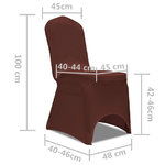 Fodera Elastica per Sedie 4 pz. Marrone