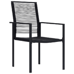 vidaXL Sedie da Giardino 2 pz in Rattan PVC Nero