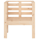 vidaXL Sedie da Giardino 2pz 61,5x53x71 cm in Legno Massello di Pino