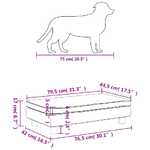 vidaXL Lettino per Cani con Estensione Nero 100x50x30 cm in Velluto