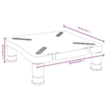 vidaXL Supporto per Monitor Nero 33,5x34x10,5 cm