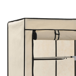 vidaXL Armadio con Scomparti e Aste Crema 150x45x175 cm in Tessuto