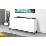 Dmora Credenza Dgarzo, Madia da cucina a 4 ante, Buffet da soggiorno, 100% Made in Italy