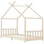 vidaXL Giroletto per Bambini in Legno Massello di Pino 90x200 cm