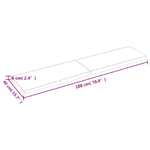 vidaXL Piano Bagno 180x40x6 cm in Legno Massello Non Trattato