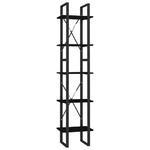 vidaXL Libreria a 5 Ripiani Nera 40x30x175 cm in Legno di Pino