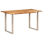 vidaXL Tavolo da Pranzo 140x70x76 cm Legno Massello di Acacia