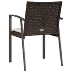 vidaXL Sedie Giardino con Cuscini 6pz Marroni 56,5x57x83 cm Polyrattan