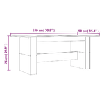 Tavolo da Pranzo Rovere Marrone 180x90x76 cm Legno ingegnerizzato