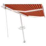 vidaXL Tenda Automatica Sensore Vento e LED 400x300 cm Arancio Marrone