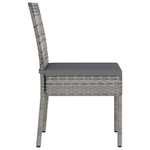 vidaXL Sedie da Pranzo per Giardino 2 pz in Polyrattan Grigio