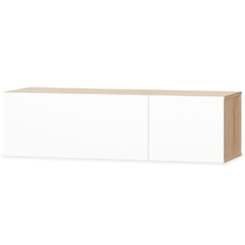 vidaXL Mobili TV 2 pz in Truciolato 120x40x34cm Bianco Lucido e Rovere