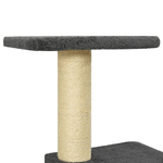 vidaXL Albero per Gatti con Tiragraffi in Sisal Grigio Scuro 119 cm