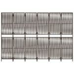 vidaXL Divisorio per Ambienti a 6 Pannelli Marrone in Polyrattan