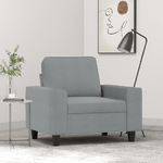 vidaXL Poltrona Grigio Chiaro 60 cm in Tessuto