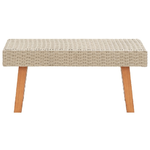 vidaXL Tavolino da Giardino in Polyrattan Beige