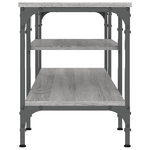 vidaXL Mobile TV Grigio Sonoma 121x35x45 cm Legno ingegnerizzato e Ferro