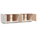 vidaXL Mobile Porta TV Bianco 140x40x40 cm in Legno Massello di Pino