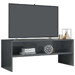 vidaXL Mobile TV Grigio Lucido 100x40x40 cm in Truciolato