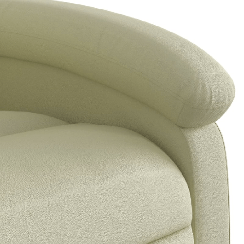 vidaXL Poltrona Alzapersona Massaggi Reclinabile Elettrica Crema Pelle