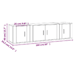 Set Mobili Porta TV 3 pz Bianco Lucido in Legno ingegnerizzato