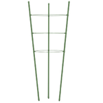 vidaXL Supporti Piante da Giardino con 3 Anelli 5pz Verde 45cm Acciaio