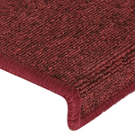 vidaXL Tappetini per Scale 15 pz 65x21x4 cm Rosso Opaco