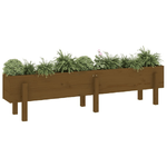 vidaXL Fioriera Rialzata da Giardino Miele 160x30x38 cm Massello Pino