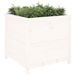 vidaXL Fioriera da Giardino Bianca 82,5x82,5x78cm Legno Massello Pino