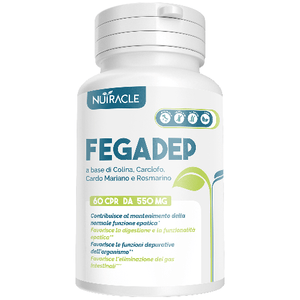 Nutracle -FegaDep, Integratore Fegato, Favorisce Digestione, 60 compresse 550mg