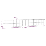 vidaXL Letto Giardino Acciaio Verniciato Polvere 554x100x68cm Verde