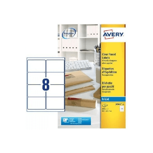 Avery Clear Address Label - Inkjet - J8565 Trasparente