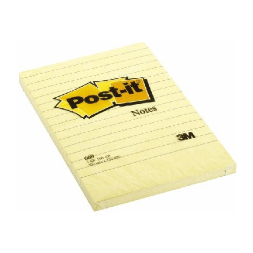 3M-Post-it-102-x-152mm--6-x-100--etichetta-autoadesiva-Giallo-6-pz