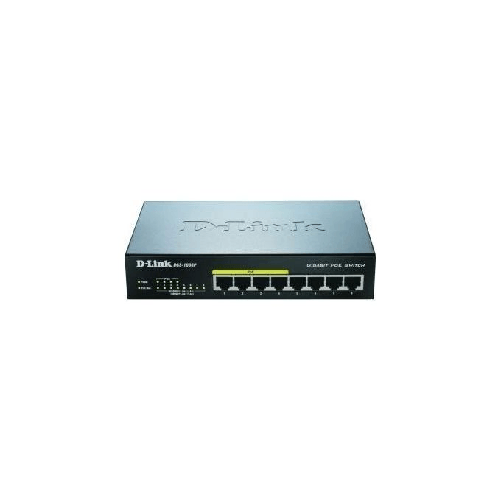 D-Link-DGS-1008P-switch-di-rete-Non-gestito-Gigabit-Ethernet--10-100-1000--Supporto-Power-over-Ethernet--PoE--Nero