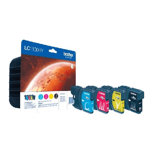 Brother-LC-1100HYVALBP-cartuccia-d-inchiostro-4-pz-Originale-Resa-elevata--XL--Nero-Ciano-Magenta-Giallo