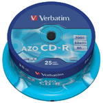 Verbatim CD-R AZO Crystal 700 MB 52x 25 pz