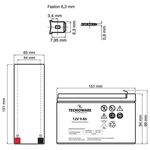 Tecnoware EACPE12V09ATWP batteria UPS Acido piombo (VRLA) 12 V 9 Ah