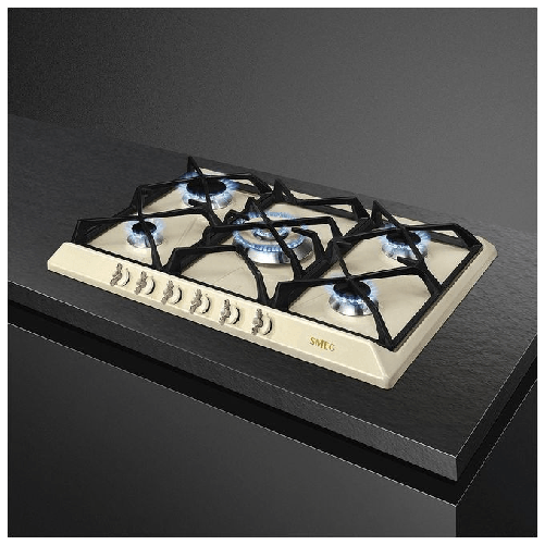 Smeg-Coloniale-SRV876POGH-piano-cottura-Crema-Da-incasso-68.5-cm-Gas-5-Fornello-i-