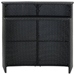 vidaXL Tavolo da Bar per Esterni Nero 120x55x110 cm in Polyrattan