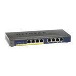 NETGEAR-GS108PP-Non-gestito-Gigabit-Ethernet--10-100-1000--Supporto-Power-over-Ethernet--PoE--Nero