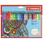 STABILO Pen 68 Cardboard Wallet marcatore Medio Multicolore 30 pz