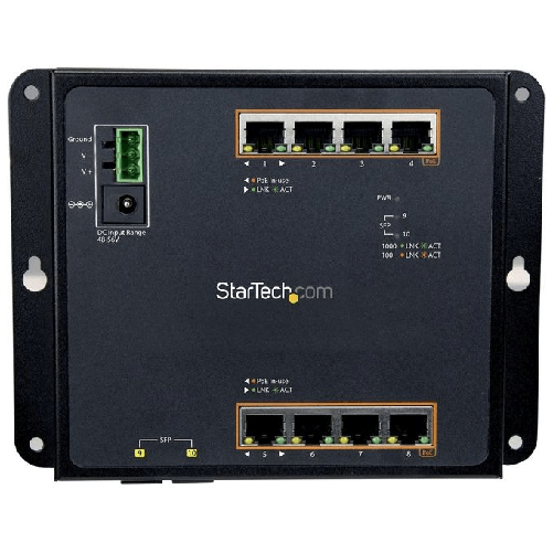 StarTech.com-Switch-Ethernet-Gigabit-a-8-porte-PoE--con-2-connessioni-SFP---Gestito---Montabile-a-Parete-con-accesso-frontale