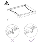 Tenda da Sole Retrattile Manuale 400x300 cm Crema