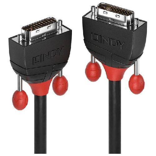 Lindy 36252 cavo DVI 2 m DVI-D Nero (2M Dvi-D Dual Link Cable - Black Line - Warranty 120M)