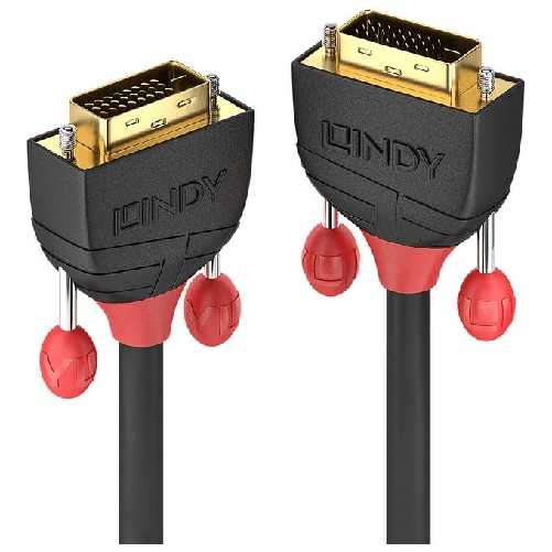 Lindy-36251-cavo-DVI-1-m-DVI-D-Nero-Rosso