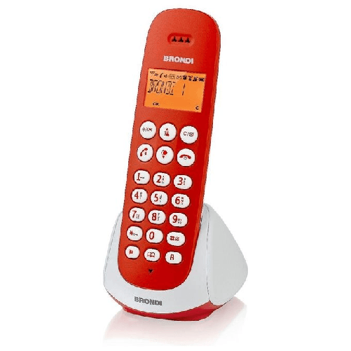 Brondi-Adara-Telefono-DECT-Identificatore-di-chiamata-Rosso-Bianco