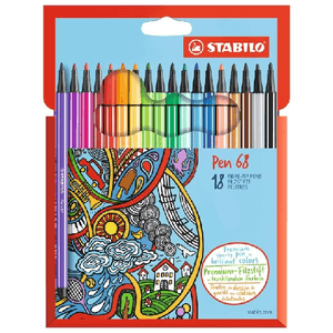 STABILO Pen 68 marcatore Fine Multicolore 18 pz